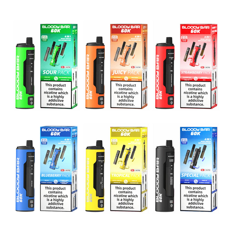Bloody Bar 60K 4 in 1 - 20mg Prefilled Pod Vape Kit Vape4World Bloody Bar 60K 4 in 1 - 20mg Prefilled Pod Vape Kit Vape4World