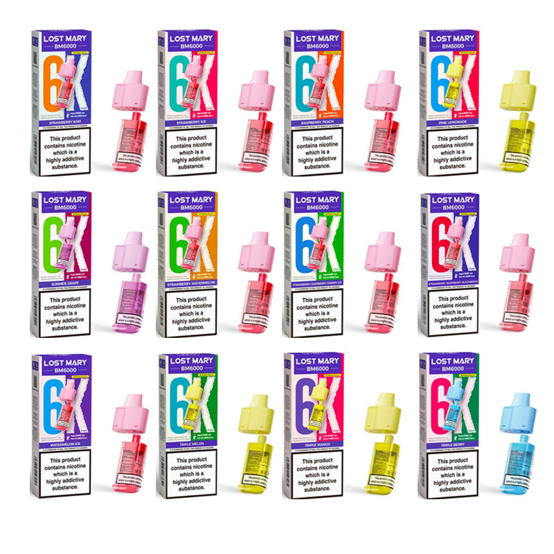 Lost Mary BM6000 Pre-filled Pod Kit | 6000 Puffs Rechargeable Vape Vape4World Lost Mary BM6000 Pre-filled Pod Kit | 6000 Puffs Rechargeable Vape Vape4World