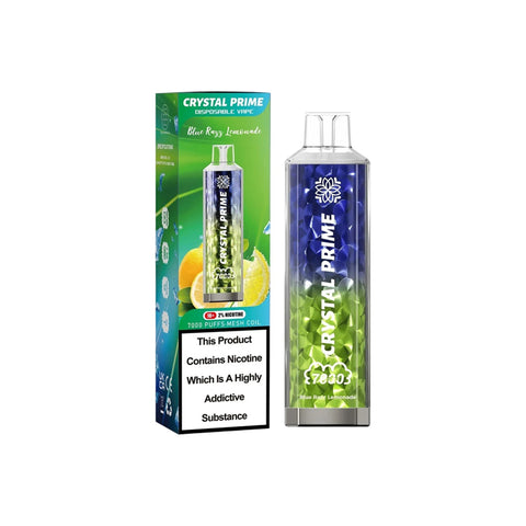 Crystal Prime 7K 7000 Puffs 0mg Nicotine Free Disposable Vape Kit