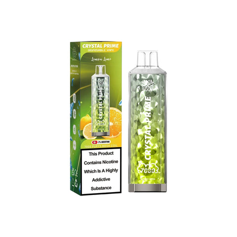 Crystal Prime 7K 7000 Puffs 0mg Nicotine Free Disposable Vape Kit