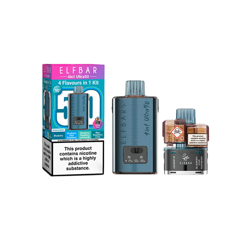Elf Bar 4 in 1 Ultra 50 20mg Prefilled Pod Vape Kit Vape4World Elf Bar 4 in 1 Ultra 50 20mg Prefilled Pod Vape Kit Vape4World