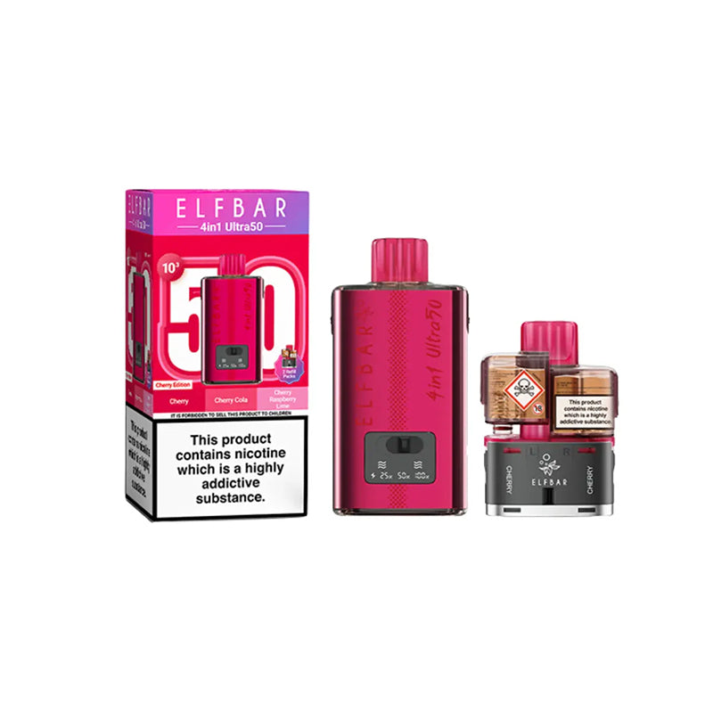Elf Bar 4 in 1 Ultra 50 20mg Prefilled Pod Vape Kit Vape4World Elf Bar 4 in 1 Ultra 50 20mg Prefilled Pod Vape Kit Vape4World