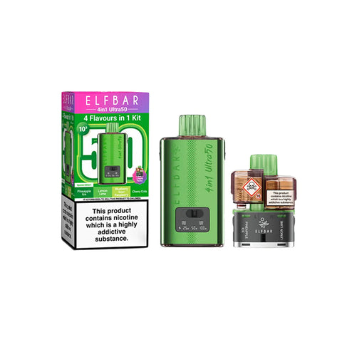 Elf Bar 4 in 1 Ultra 50 20mg Prefilled Pod Vape Kit