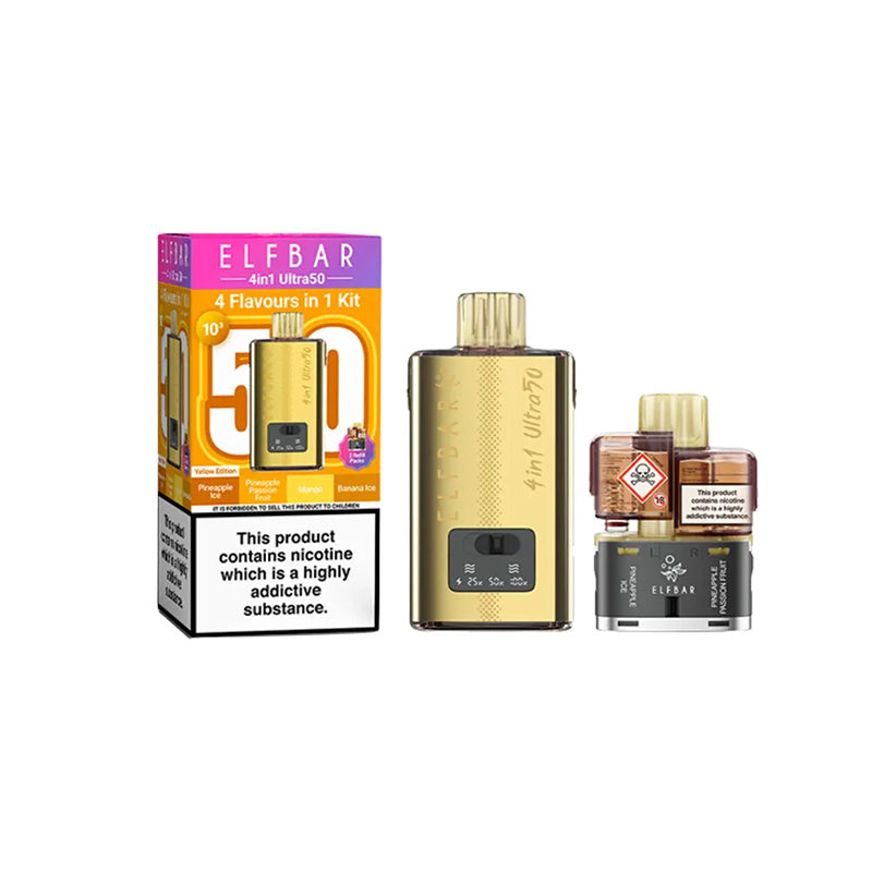 Elf Bar 4 in 1 Ultra 50 20mg Prefilled Pod Vape Kit Vape4World Elf Bar 4 in 1 Ultra 50 20mg Prefilled Pod Vape Kit Vape4World