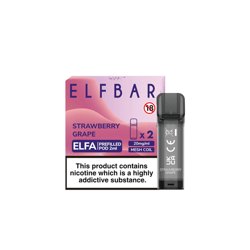 Elf-Bar-Elfa-Pre-filled-Pods-Strawberry-Grape  800 × 800px