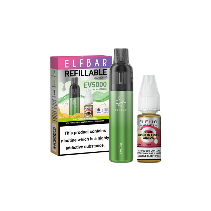 Elf Bar EV5000 650mAh with Elfliq Nic Salt Combo Pod Vape Kit