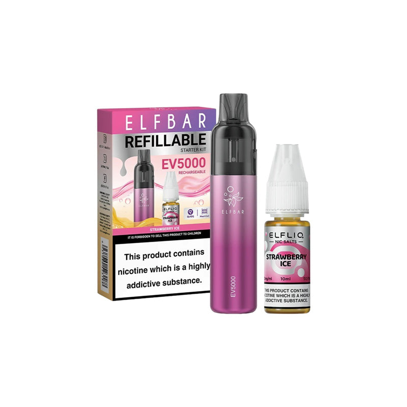 Elf Bar EV5000 650mAh with Elfliq Nic Salt Combo Pod Vape Kit