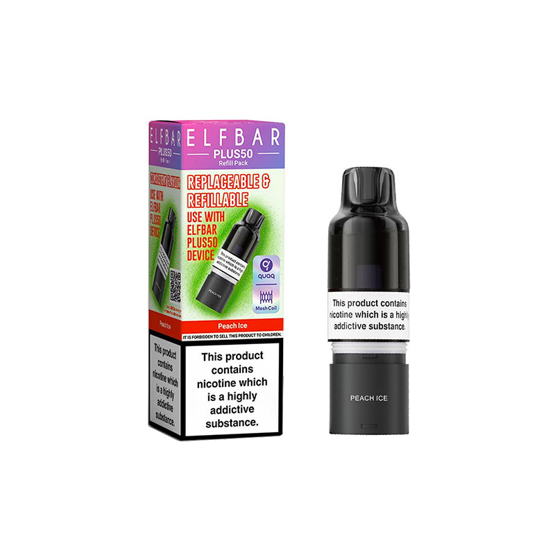 Elf Bar Plus 50 Prefilled Replacement Pods Vape4World Elf Bar Plus 50 Prefilled Replacement Pods Vape4World