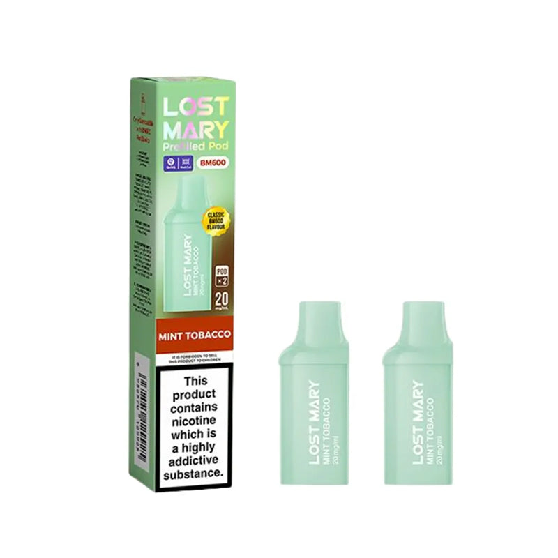 Lost-Mary-BM600-Prefilled-Replacement-Pods-Mint-Tobacco