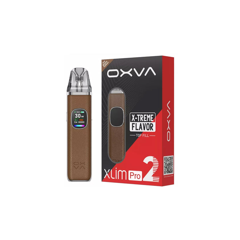 Oxva-Xlim-Pro-2-Vape-Kit-Brown-Python