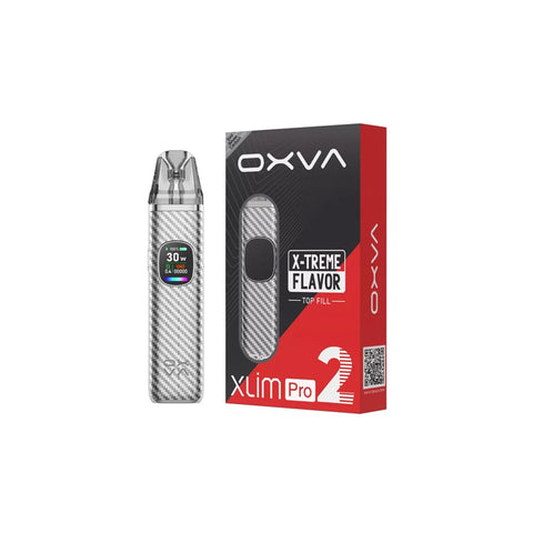 Oxva-Xlim-Pro-2-Vape-Kit-Silver-Carbon