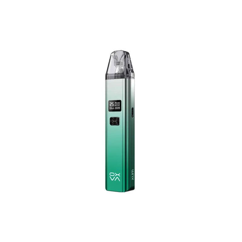 Oxva-Xlim-V2-Pod-Kit-Shiny-Silver-Green  800 × 800px