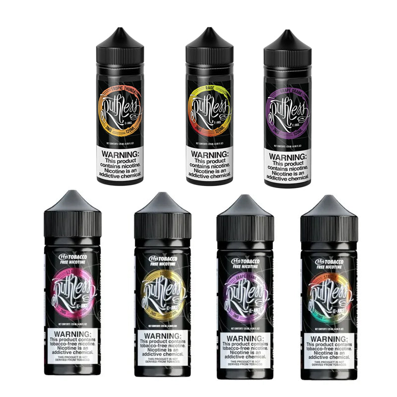 Ruthless 100ml Nicotine Free 0mg E Liquid (Buy 4 Pay For 3)