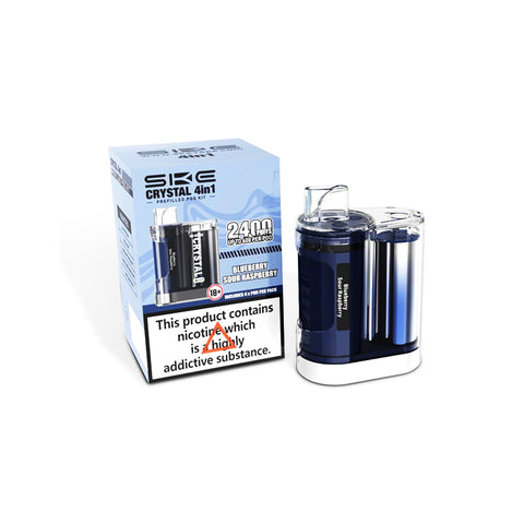 SKE Crystal 4 in 1 Prefilled  2400 Puffs Pod Vape Kit