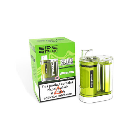 SKE Crystal 4 in 1 Prefilled  2400 Puffs Pod Vape Kit