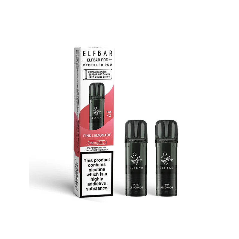 Elf Bar 600 prefilled replacement pods for compatible Elf Bar pod devices