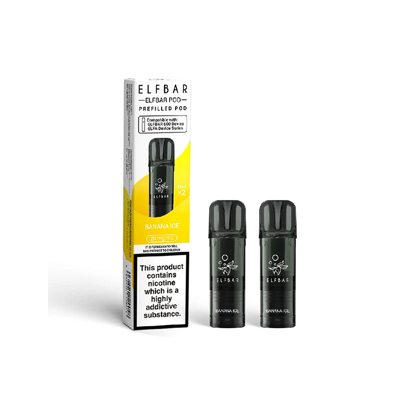 Elf Bar 600 prefilled replacement pods for compatible Elf Bar pod devices