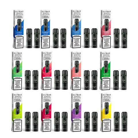 Elf Bar 600 prefilled replacement pods for compatible Elf Bar pod devices