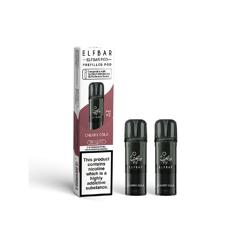 Elf Bar 600 prefilled replacement pods for compatible Elf Bar pod devices