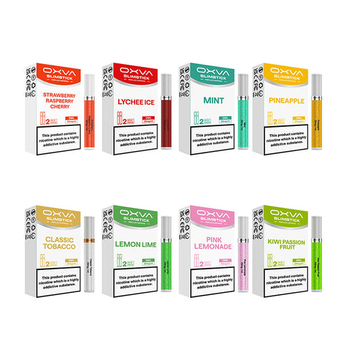Oxva Slim Stick prefilled replacement pods with up to 600 puffs for compatible Oxva Slim Stick devices